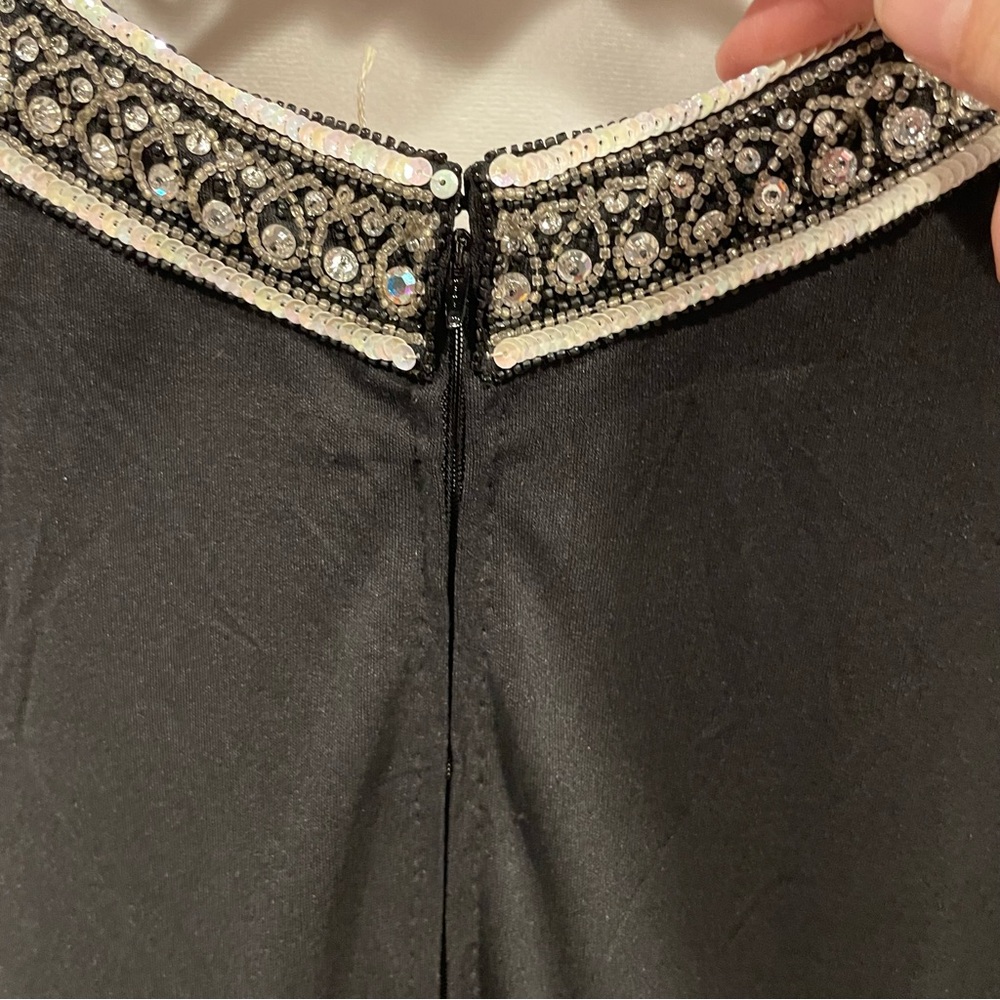 Vintage 70’s-80’s NWT black silk boho jeweled princess gown Averardo Bessi Italy - Picture 12 of 14